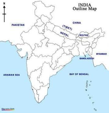 india outline map 78687df